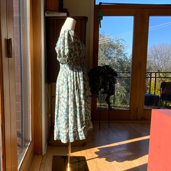 Free People Floral Sea foam Dress - Picture 4 of 7